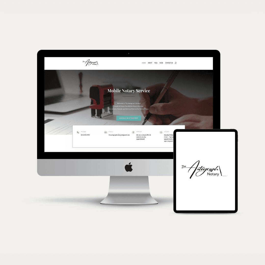 SEO Optimized Website + Logo for The Autograph Notary